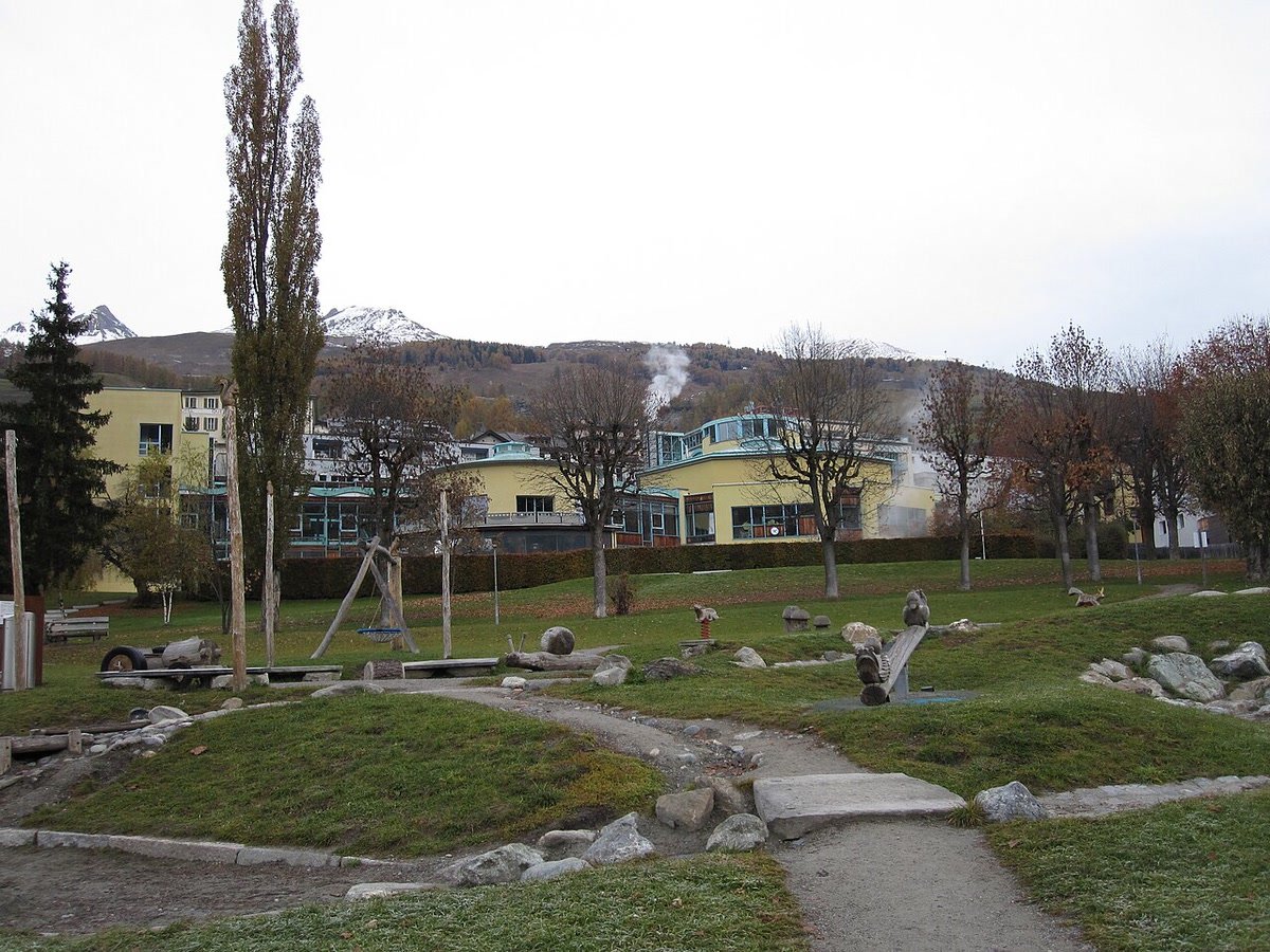 The Bogn Engiadina Scuol thermal bath complex in Scuol.