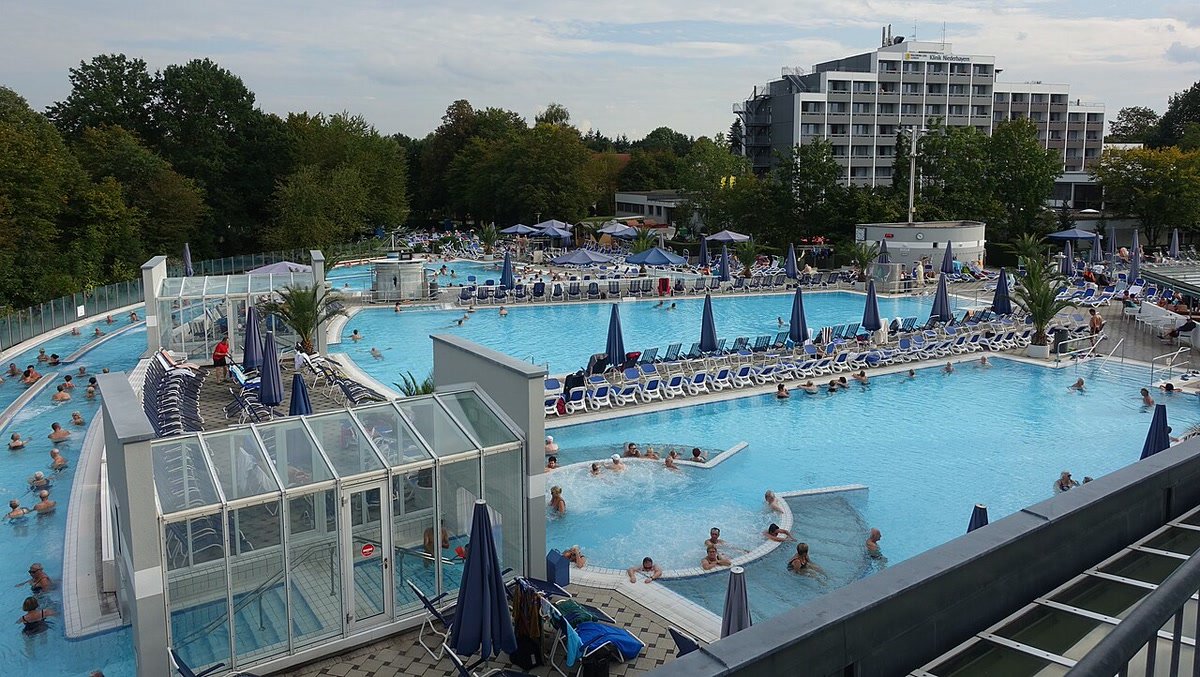 The outdoor pools at Europa Therme Bad Füssing.